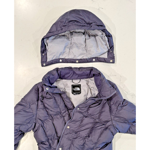 THE NORTH FACE Puffer 550 Fill Down Jacket Parka Coat Detach Hood Womens Large - Picture 11 of 16